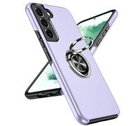 LeYi Funda para Samsung Galaxy S22 5G 6.1", Armor Carcasa con 360 Grados Metálico Anillo Hard PC Silicona Bumper Antigolpes Case para Movil Samsung S22 5G, Púrpura