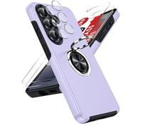 LeYi Funda para Samsung Galaxy S26 5G con 2×Protector Pantalla Carcasa, TPU y PC 256gb Movil Case Blindada Protección Antigolpes Fundas 360 Soporte Metálico Invisible Capa S 26 5 G,Morado