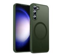 LeYi Funda para teléfono Galaxy S23 Plus: funda para Samsung Galaxy S23 Plus [ajuste Mag-Safe] Samsung S23 Plus funda mate translúcida suave al tacto y a prueba de golpes para S 23 Plus, verde