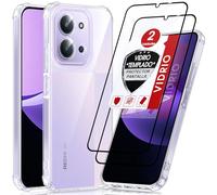 LeYi Funda para Xiaomi Redmi 15C/15 C 5G / 4G [2 Piezas Cristal Templado+Lleno Cámara Proteccion] Case Silicona Soft Skin TPU Movil Carcasa Anti - Amarillo Antigolpes Cover, Transparente