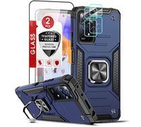 LeYi Funda para Xiaomi Redmi Note 12 Pro 4G/Redmi Note 11 Pro 4G/5G Carcasa con 2× Protector de Lente de Cámara,2× Cristal Templado, Cover 360 Grados Magnetic Anillo PC y TPU antigolpes Case,Azul