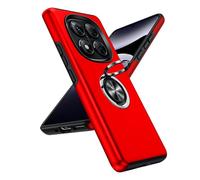 LeYi Funda para Xiaomi Redmi Note 14 Pro 4G 5G/Note Pro Plus 5 G Movil Carcasa,Cover Anillo Giratorio 360 Ring Metal,TPU Antigolpes Case,Capa con Esquinero PC Rigida Protector,Rojo