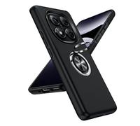 LeYi Funda para Xiaomi Redmi Note 14 Pro 4G 5G/Note Pro Plus 5 G Movil Carcasa,Cover Anillo Giratorio 360 Ring Metal,TPU Antigolpes Case,Capa con Esquinero PC Rigida Protector,Negro