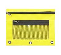 LEYILE 2 lápices de 3 anillos con ventana transparente, bolsa de papelería de 3 anillos, bolsa de papelería de doble capa