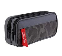 LEYILE Lápiz de gran capacidad para estuche, bolsa de bolígrafos, suministros escolares, regalo de papelería, gris oscuro