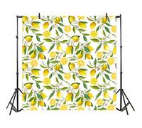 Leyiyi - Fondo de fotografía sin costuras, diseño de limones de 10 x 10 cm, para la ducha del bebé, con texto en inglés "Amazon Bush Orange Trees"