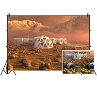 Leyiyi Mars Planet Satellite Station Backdrop Outer Space Explore Workshop Interstellar Universe War Rough Surface Photo Background Cowboy Adults Retrait Shoot Studio Vinilo Prop Wallpaper
