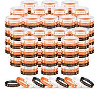 Leyndo Pulseras de concienciación de cinta naranja a granel para leucemia, cáncer de riñón, TDAH, pulseras unisex de silicona para concienciación cerebral para hombres y mujeres, suministros de
