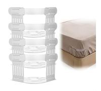 leyomgamz Sujeta Sabanas Bajeras Sujeta Sabanas con Correas, Juego de 4 Mantienen Las Sábanas Tensas y Lisas. Las Correas se Adaptan a Cualquier Tamaño de Cama. Se Acabaron Las Sábanas Sueltas