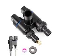 leyomgamz Válvula Escuadra Doble WC Esquina G1/2 x G3/4 - Válvulas de esquina para Lavavajillas,Válvula de control doble,válvula esquina tres vías para baño,inodoro control Interruptor doble Válvula