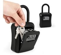Leyrens Caja de Bloqueo de Llave con Cerradura de combinación, Portátil Caja de Bloqueo para Llaves al Aire Libre con Grillete Extraíble, para Guardar de Forma Segura Llaves de Coche