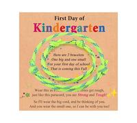 Leyung Pulsera para el primer día de jardín de infantes para mamá y yo, pulseras para madre e hijo, primer día de escuela, preescolar, regalos de regreso a clases para niños, hijo, hija, niños y niñas