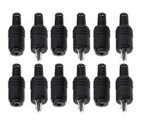 LEZED 12 Piezas Conectores De Altavoz Din De 2 Pines Con Terminales De Tornillo, Conector De Audio De 2 Pines Din Hifi, Conector De Cable De Altavoz Hifi Macho,Sin Soldadura Para Aplicaciones De Audio