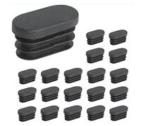 LEZED Tapones Ovalados para Tuberías Tapas de Plástico para Tubos Deslizantes de Plástico para Tubos Ovalados para Pies de Mesa Sillas Muebles 20 Piezas (30x60mm)