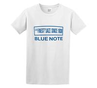 LEZHONGQIU Blue Note Jazz Music Men's T-Shirt Unisex White Men Tees M