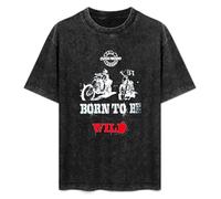 LEZHONGQIU Easy Rider Turkey Biker Born To Be Wild Cafe Vintage Film Movie Men's T-Shirt Unisex White Men Tees XL
