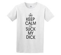 LEZHONGQIU Keep Calm and Suck My Dick Swag Hipster Rap Herrenshirt Männer S398 Men's T-Shirt Unisex White Men Tees XXL