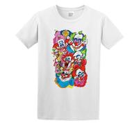 LEZHONGQIU Killer Klowns from Outer Space Art Men's T-Shirt Unisex White Men Tees M