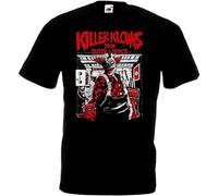 LEZHONGQIU Killer Klowns from Outer Space Movie Poster Men's T-Shirt Unisex Black Men Tees 3XL