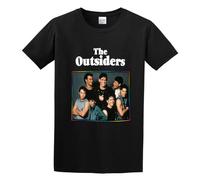 LEZHONGQIU Men The Outsiders 80's Drama Movie Funnycasual Streetwear Men's T-Shirt Unisex Black Men Tees M