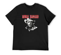 LEZHONGQIU Merle Haggard Country Music Men's T-Shirt Unisex Black Men Tees S