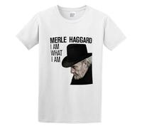 LEZHONGQIU Merle Haggard I'm What I'm Men's T-Shirt Unisex White Men Tees 3XL