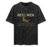 LEZHONGQIU Real Men Hunt Their Own Food Hunting Men's T-Shirt Unisex Black Men Tees L