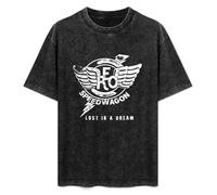 LEZHONGQIU REO Art Speedwagon Logo Love Music For Fan Men's T-Shirt Unisex Black Men Tees M