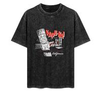 LEZHONGQIU Restaurant Tiki Bar Retro Hula Rum Mug Kapu Kai Polynesian Paradise Men's T-Shirt Unisex Black Men Tees 3XL