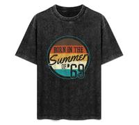LEZHONGQIU Retro Summer of 69 Men's T-Shirt Unisex Black Men Tees S