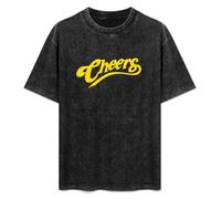 LEZHONGQIU Retro Vintage USA Television Cheers Cult TV Show Men's T-Shirt Unisex Black Men Tees XXL