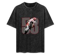 LEZHONGQIU Rip Marco Simoncelli Super Sic Moto GP Rider Men's T-Shirt Unisex Black Men Tees L