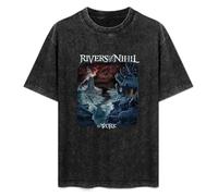LEZHONGQIU Rivers of Nihil The Work Album Men's T-Shirt Unisex Black Men Tees M