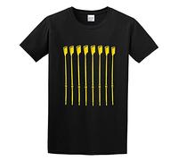 LEZHONGQIU Rowing Team Oars Print Men's T-Shirt Unisex Black Men Tees L