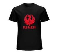 LEZHONGQIU Ruger Pistol Revolver 2Nd A Mend Ment Firearms Men's T-Shirt Unisex Black Men Tees S