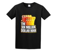 LEZHONGQIU Run Fast The Six Million Dollar Men's T-Shirt Unisex Black Men Tees S
