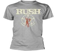 LEZHONGQIU Rush American Tour 1977 Men's T-Shirt Unisex Grey Men Tees L
