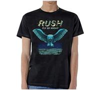 LEZHONGQIU Rush Owl Fly by Night Men's T-Shirt Unisex Black Men Tees L