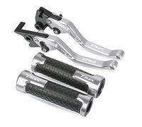 LEZMMDKI Freno de Embrague Palancas De Embrague De Freno Cortas para Motocicleta para Yama&ha T-MAX560 TMAX560 TMAX 2019 2020 2021, Extremos De Manillar, Accesorios CNC con Logotipo(Plata)