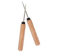 Lezna para cuero, 2 piezas con mango de madera | Perforadora para cuero y costura, para proyectos de bricolaje principiantes y expertos, mujeres adultas, casa, clase de arte, estudio y dormitorio