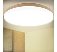 LEZOE Plafón LED Ø30 cm 18 W, luminaria 2450 lm 136 (Lm/W) 4000 K, luz de techo impermeable ideal para salón/cocina/balcón/sótano/dormitorio/pasillo sin parpadeo ahorro de energía