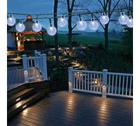 Lezonic 100 luces solares LED para jardín al aire libre, 8 modos de cadena de luces solares de alambre de cobre, 12 m/39 pies, luces solares de jardín para jardín, patio, hogar, fiesta, boda