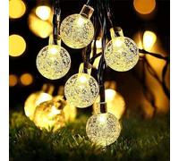 Lezonic Guirnalda de 30 luces LED solares para jardín al aire libre, luces solares de jardín de 5 m, impermeables, 8 modos, luces de hadas para interiores y exteriores, para jardín, patio, hogar, boda
