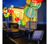 Lezonic Guirnalda Luces Exterior Solares, 8 M/30 LED Farolillos, 8 Modos, Resistente Al Agua, iluminación Solar Para Jardín, Balcón, Patio, Boda, Decoración de Fiesta (Multicolor)