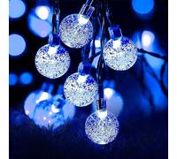 Lezonic Luces solares de jardín, 30 luces LED con 8 modos, cadena de luces solares de alambre de cobre de 5 m/16 pies, luces solares para interiores y exteriores, para patio, jardín, Navidad