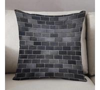 LEZUAHSH Fundas de Cojín Decorativo para Sala de Estar Sofás 50x50cm,Azulejos de Pared de ladrillo Gris y Blanco Modernos Urbanismo Arquitectura EDIF,Decoración Almohada Funda de Almohada