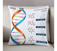 LEZUAHSH Fundas de Cojín Decorativo para Sala de Estar Sofás 50x50cm,Ilustración Vectorial del Cartel del símbolo de la Ciencia de la bioquímica y la,Decoración Almohada Funda de Almohada