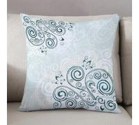 LEZUAHSH Fundas de Cojín Decorativo para Sala de Estar Sofás 50x50cm,Imagen de Elegancia clásica con Hojas Vintage, pétalos y Hojas en Espiral, estil,Decoración Almohada Funda de Almohada