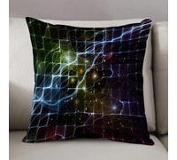 LEZUAHSH Fundas de Cojín Decorativo para Sala de Estar Sofás 50x50cm,Serie Geometría del Espacio. sición de cuadrículas conceptuales, Curvas y elemen,Decoración Almohada Funda de Almohada