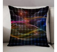LEZUAHSH Fundas de Cojín Decorativo para Sala de Estar Sofás 50x50cm,Serie Geometría del Espacio. sición de cuadrículas conceptuales, Curvas y elemen,Decoración Almohada Funda de Almohada